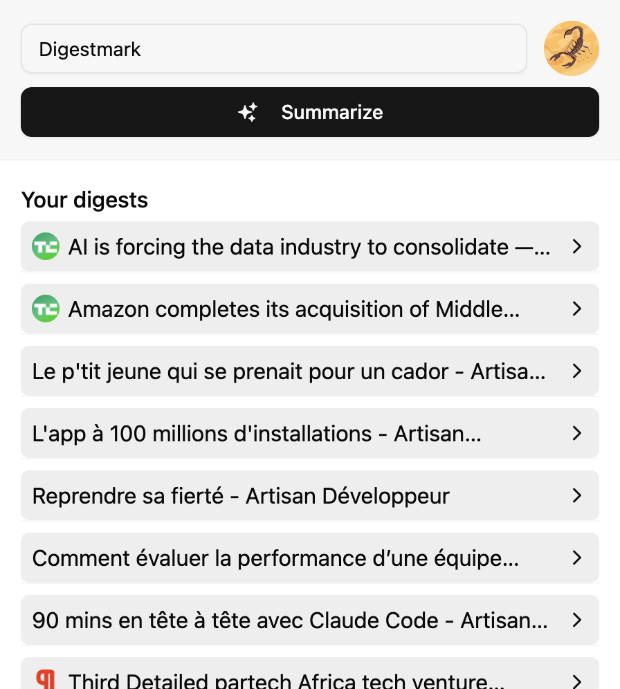 Extension screenshot